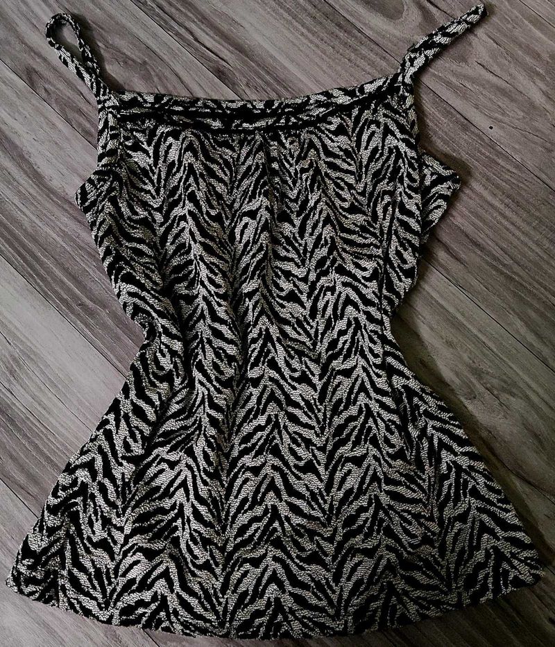 2000s y2k zebra print cami
