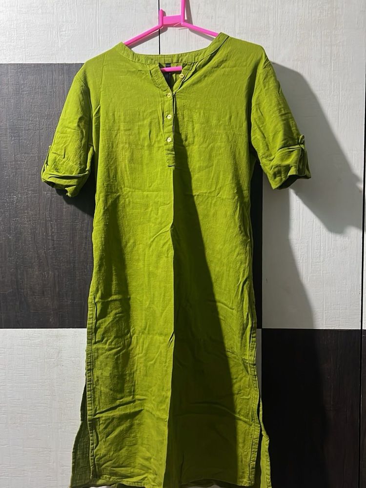 Vibrant Green Kurta for Women