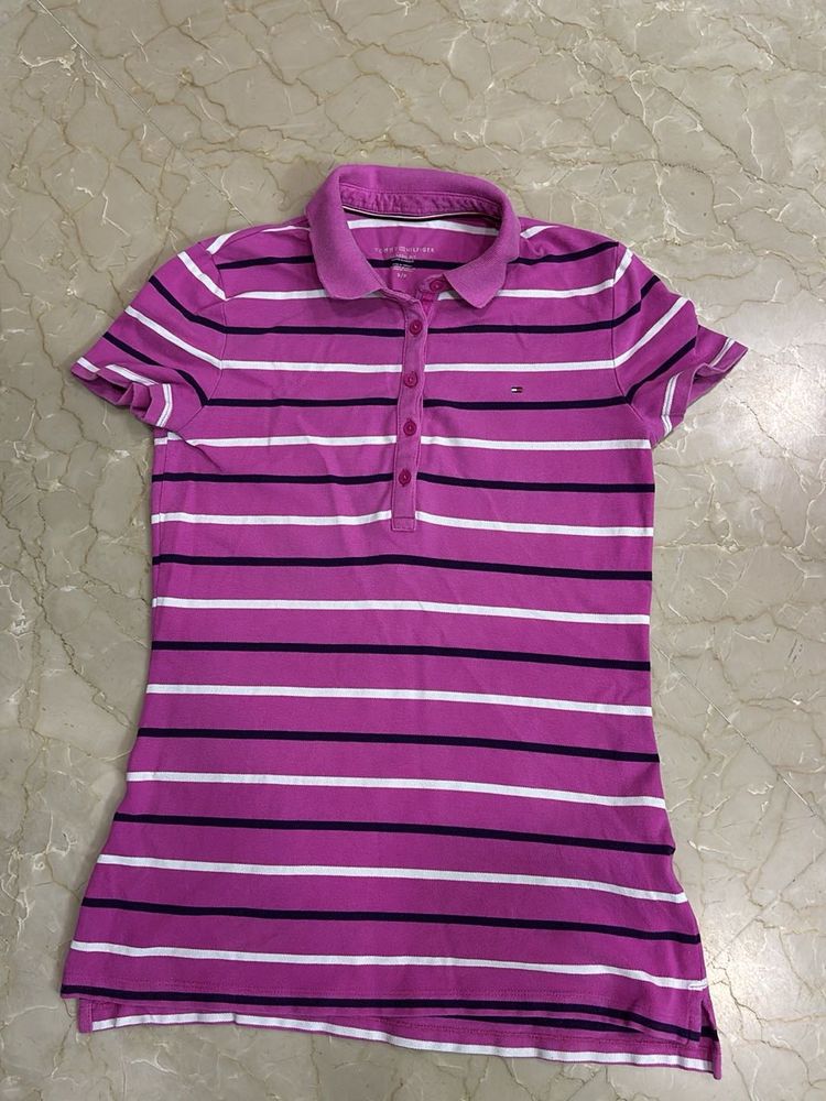 Striped Polo Top -Tommy Hilfiger