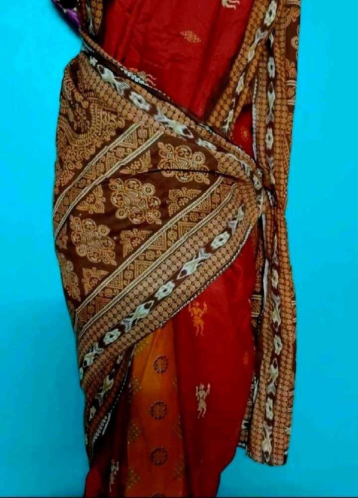 Beautiful ikkat cotton saree