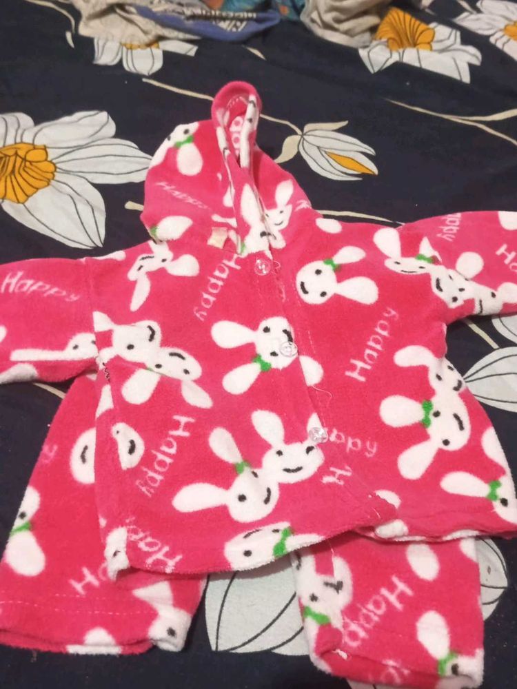 Cute Pink Bunny Pajama Set