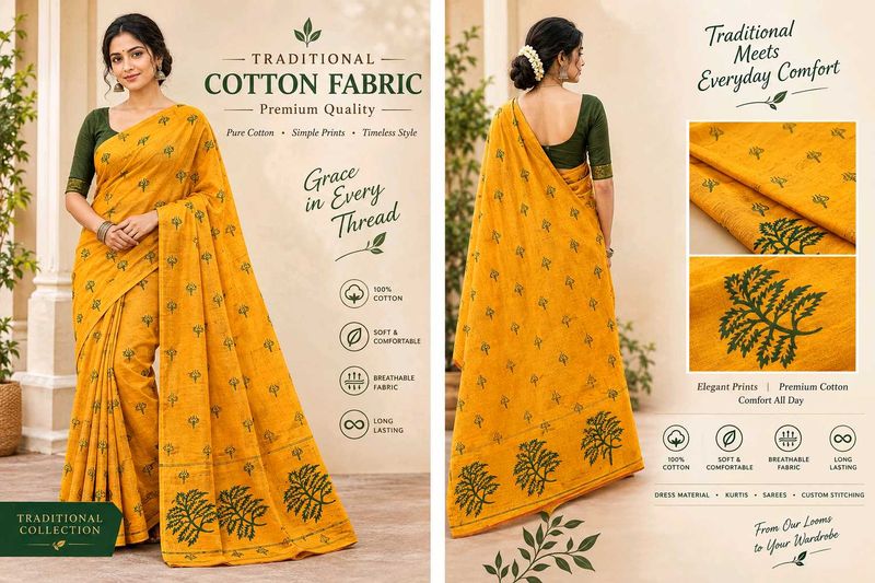 Sungudi cotton saree
