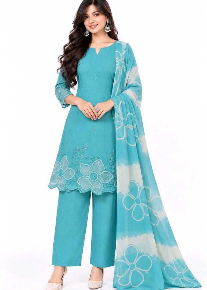 Elegant Blue Kurta Set with Dupatta