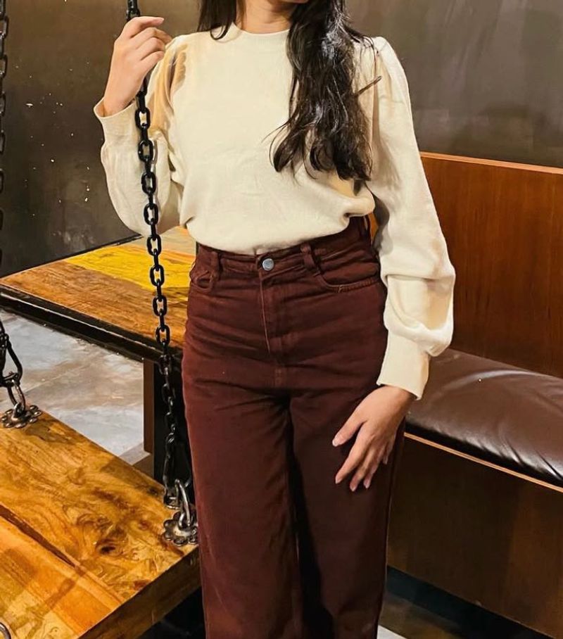 Beige Knitted Jumper