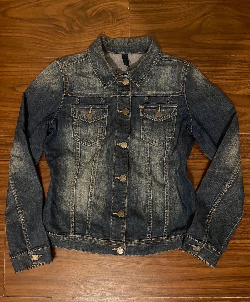 Benetton Jeans Vintage Fitted Denim Jacket