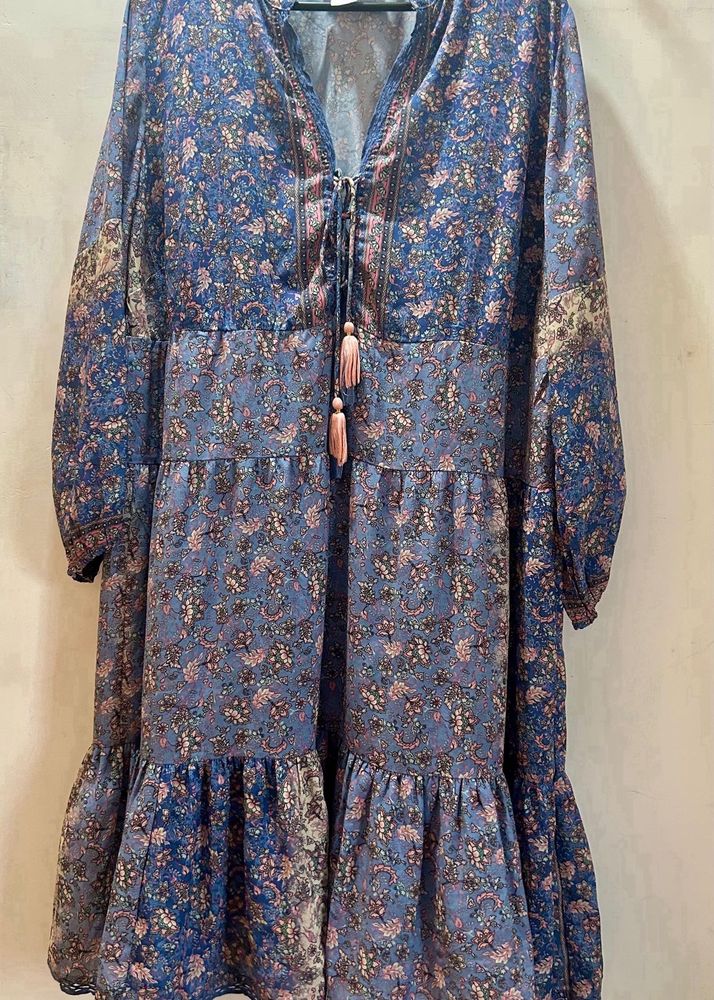 Bohemian Floral Tiered Midi Dress