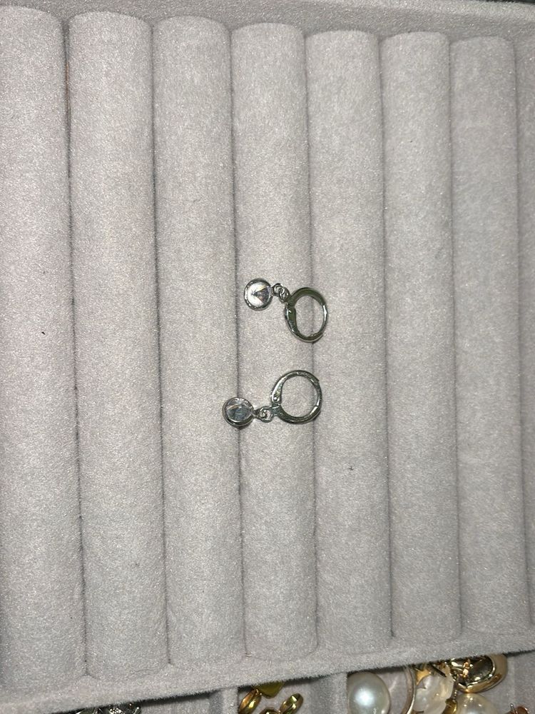 Elegant Drop Earrings with CZ Stones