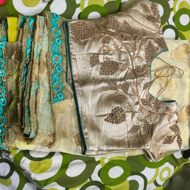 Designer Boutique blouse with Saree