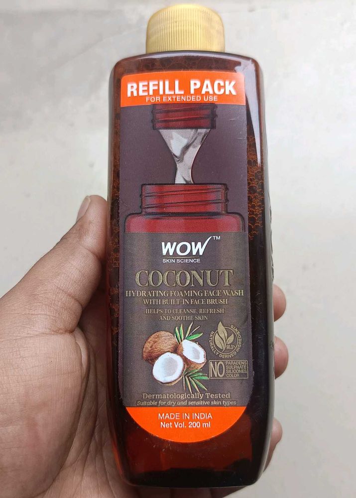WOW Coconut Foaming Face Wash Refill Pack