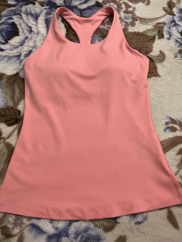 Coral Pink Racerback Tank Top
