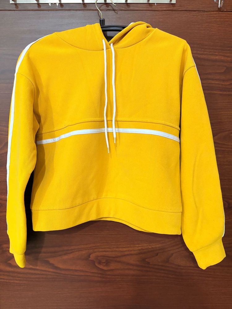 Yellow Striped Hoodie