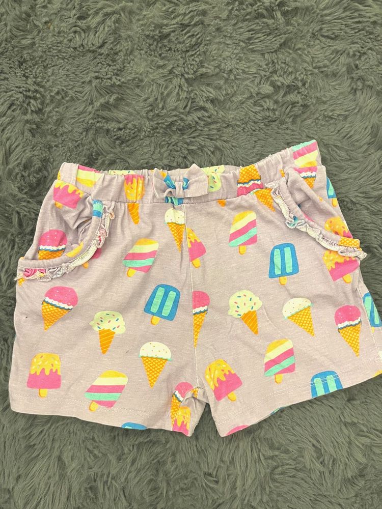 Cotton Shortd icecream print