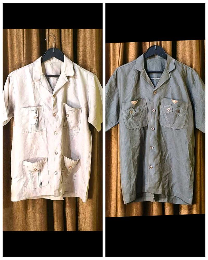 Vintage Men's Short Sleeve Shirts Size 42 inches