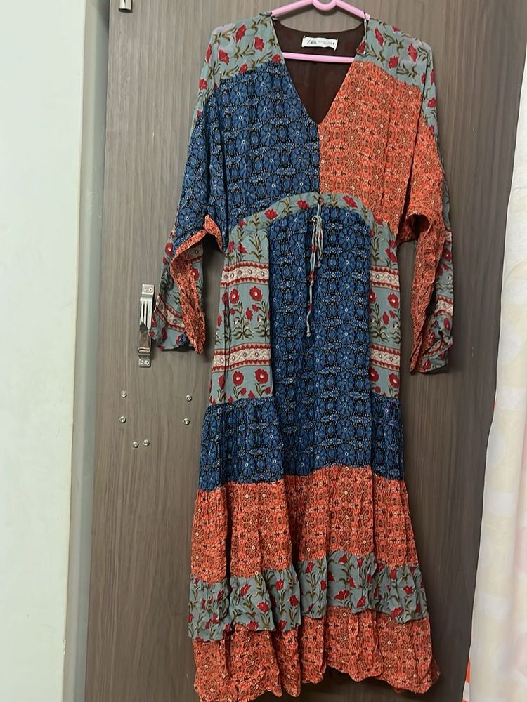 Zara Boho Patchwork Maxi Dress for L &amp;xl