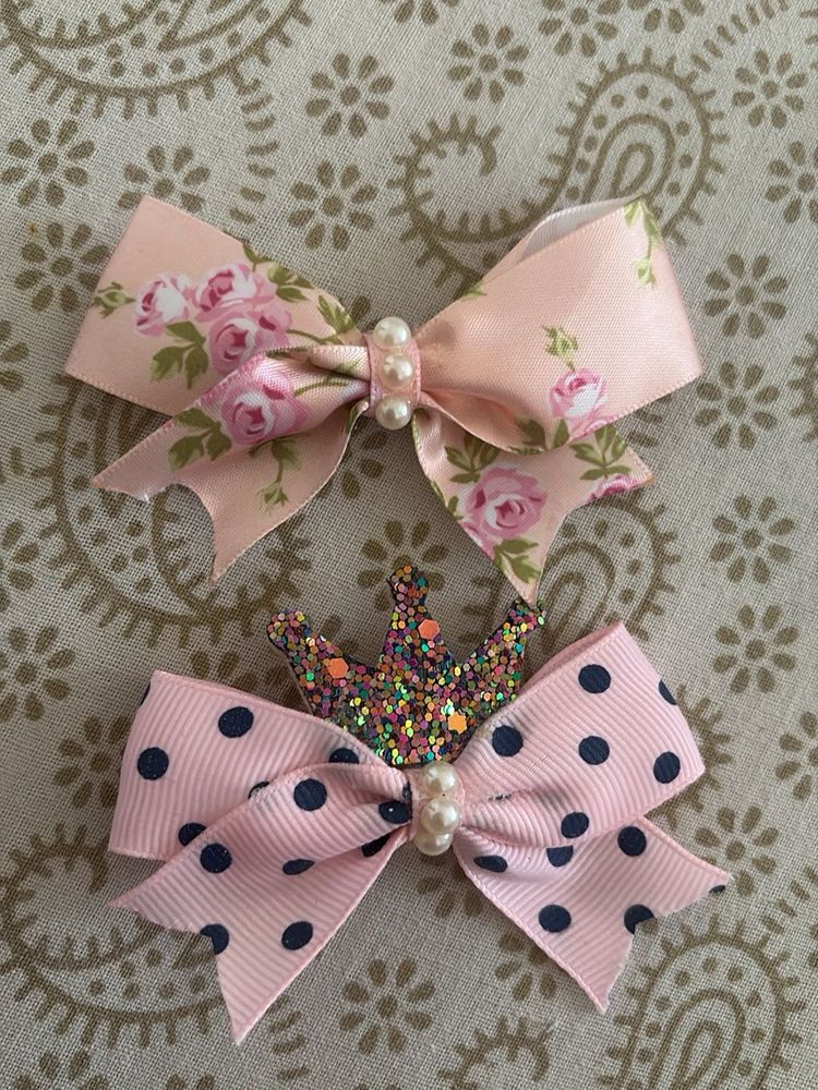 Cute Princess Crown &amp; Floral Bows