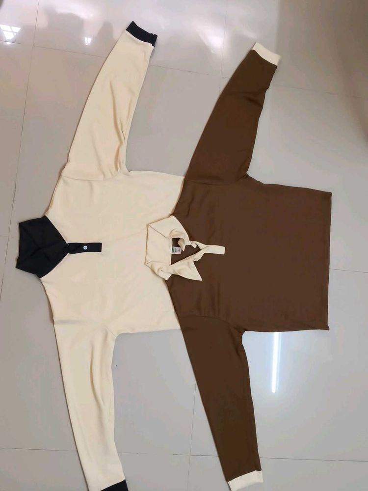 Stylish Long Sleeve Tops (2 pcs)