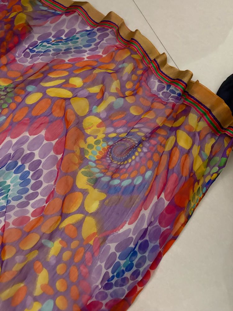 Vibrant Floral Print dupatta
