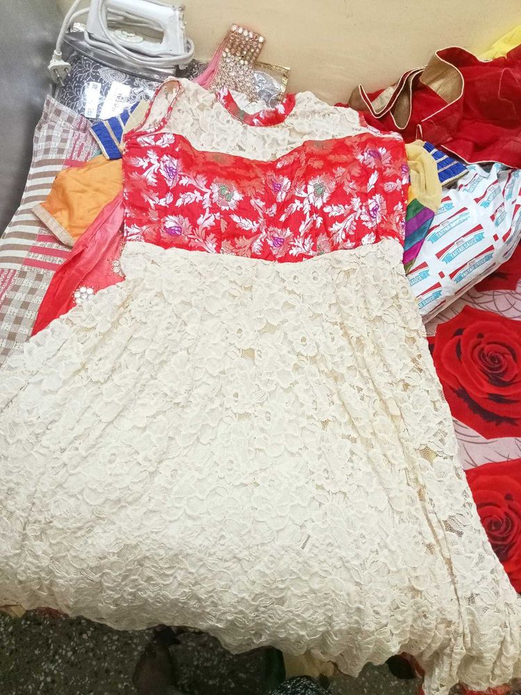 Elegant Lace Ethnic Gown