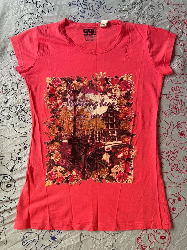 Floral Print Graphic T-Shirt