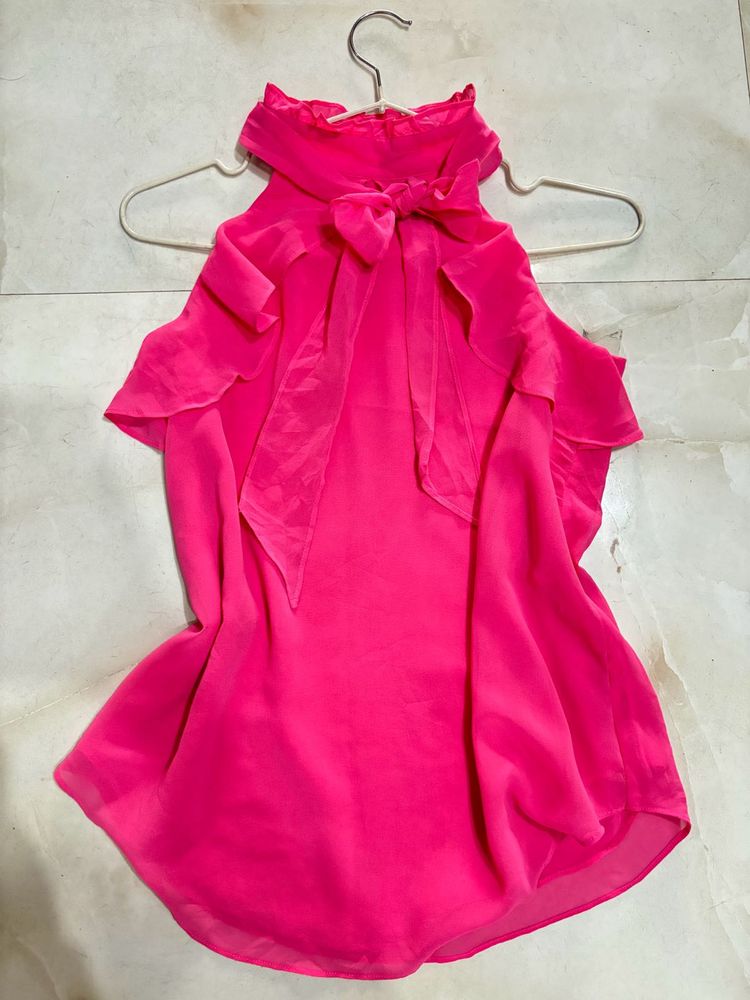 🎀💞Pink Forever New Chiffon Petite Halter neck