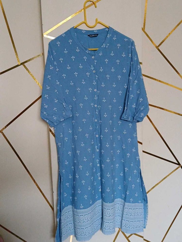 Blue Printed Kurta