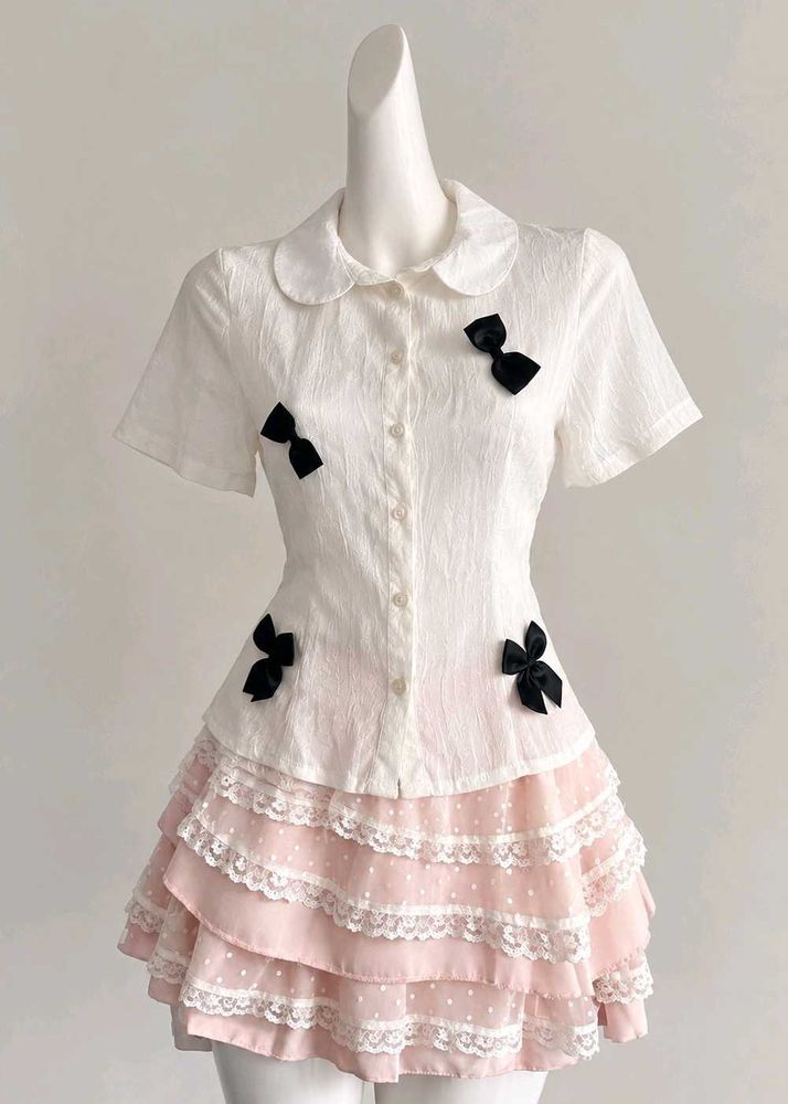 🎀🕊️ Coquette White Baby Doll Top 🕊️🎀