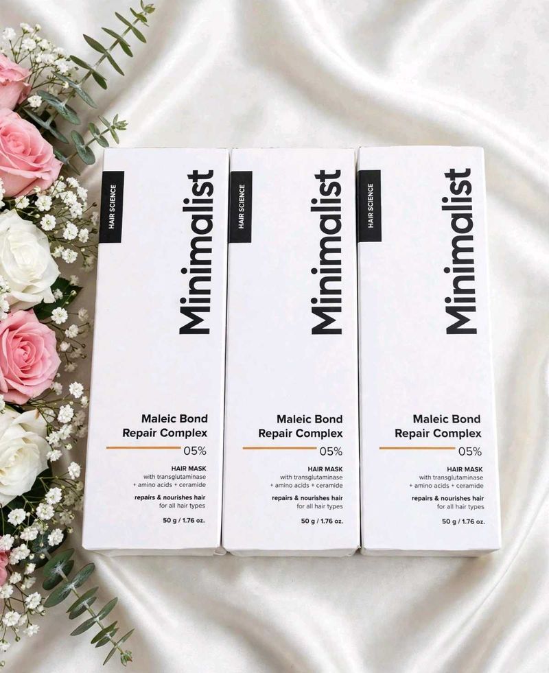 Pack of 3 Minimalist Hair Mask for Frizzy &amp; Damage