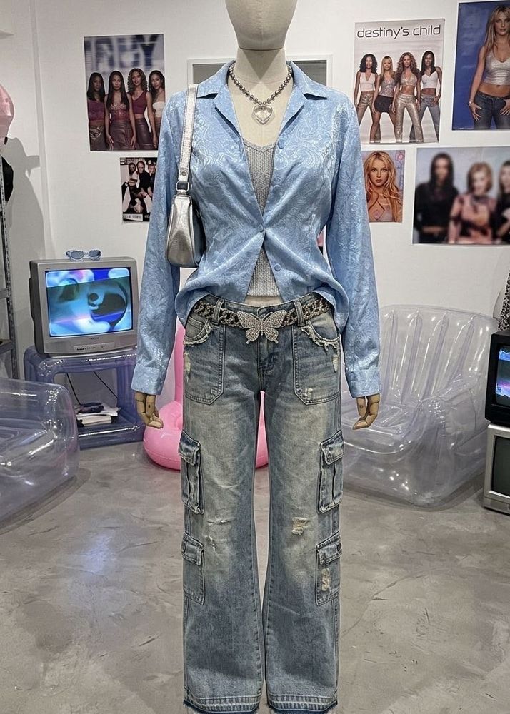 Y2K Blue Shirt