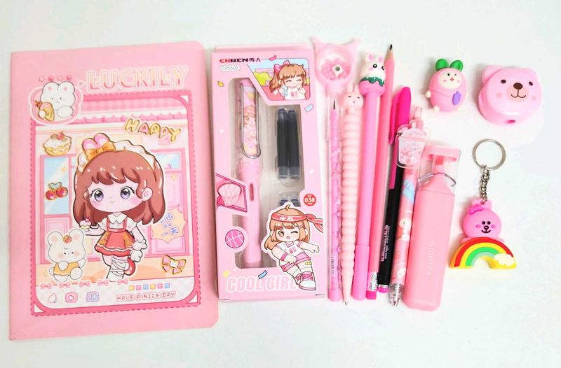 Cute Kawaii Pink Stationery Mix Collection