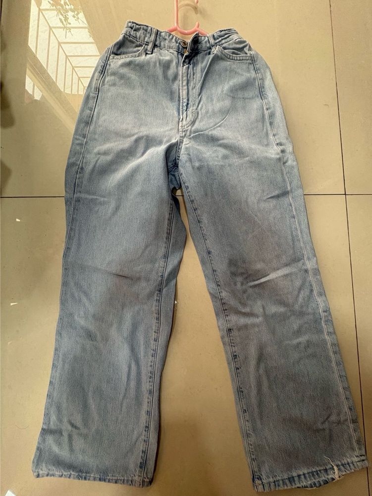 Light Wash Wide Leg Jeans