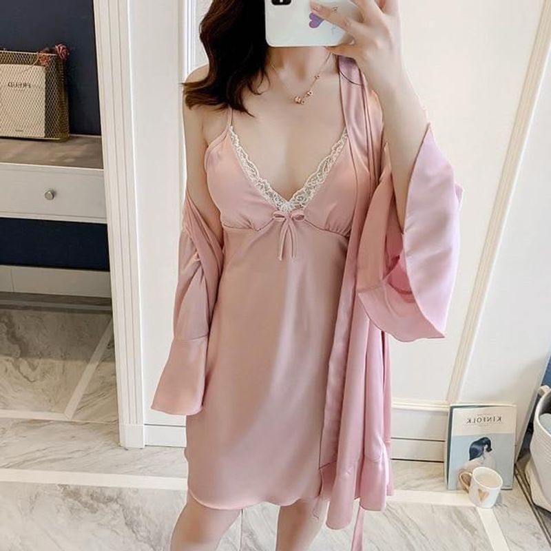 Eblin Satin Lace Set
