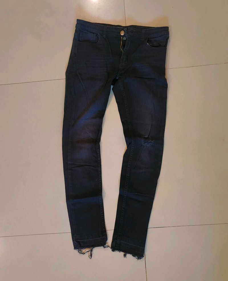 Stylish Ripped Black Jeans