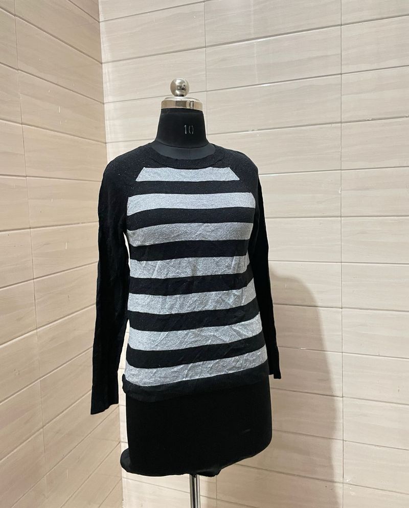 Michael Kors Striped Long Sleeve Top