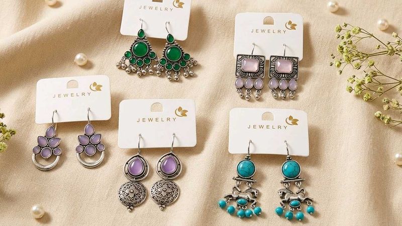 16-Pair Trendy Earrings Combo Set