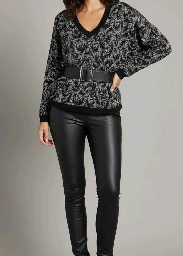 Combo- glitter Top &amp; Leather Tights