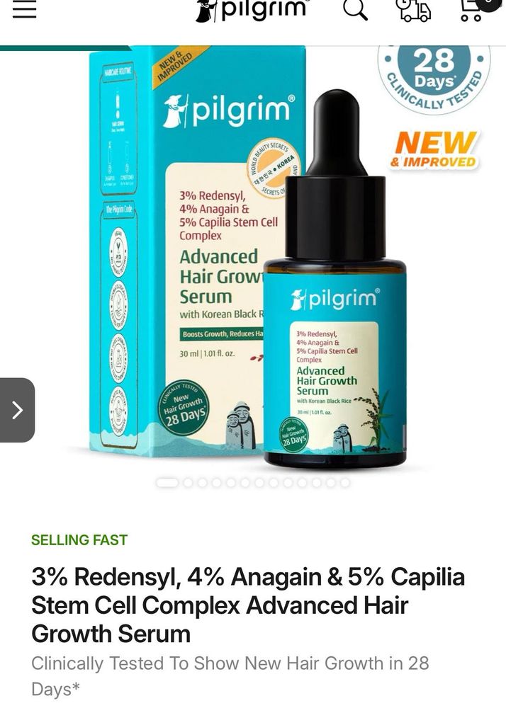 Pilgrim Hair Growth Serum