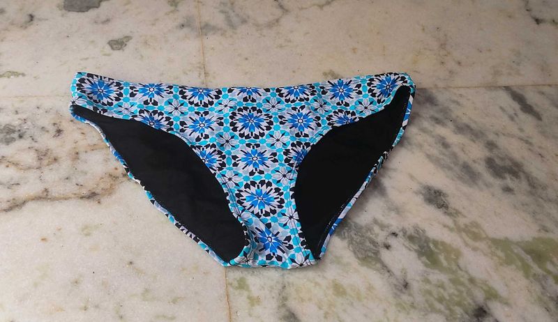 Blue Floral Bikini Bottom