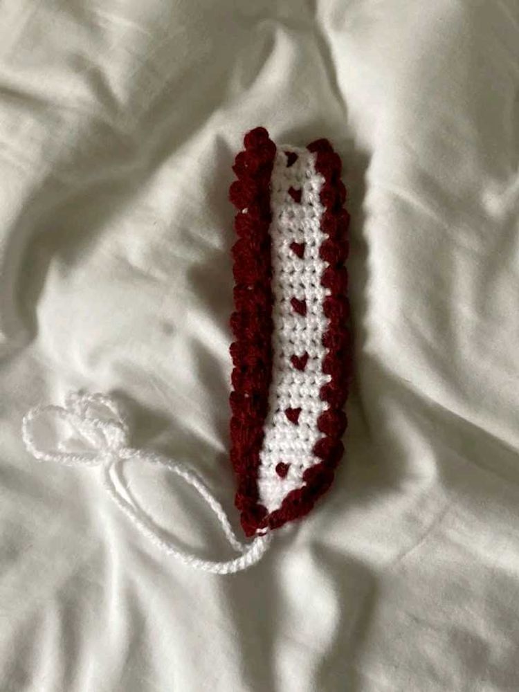 Crocheted Heart headband