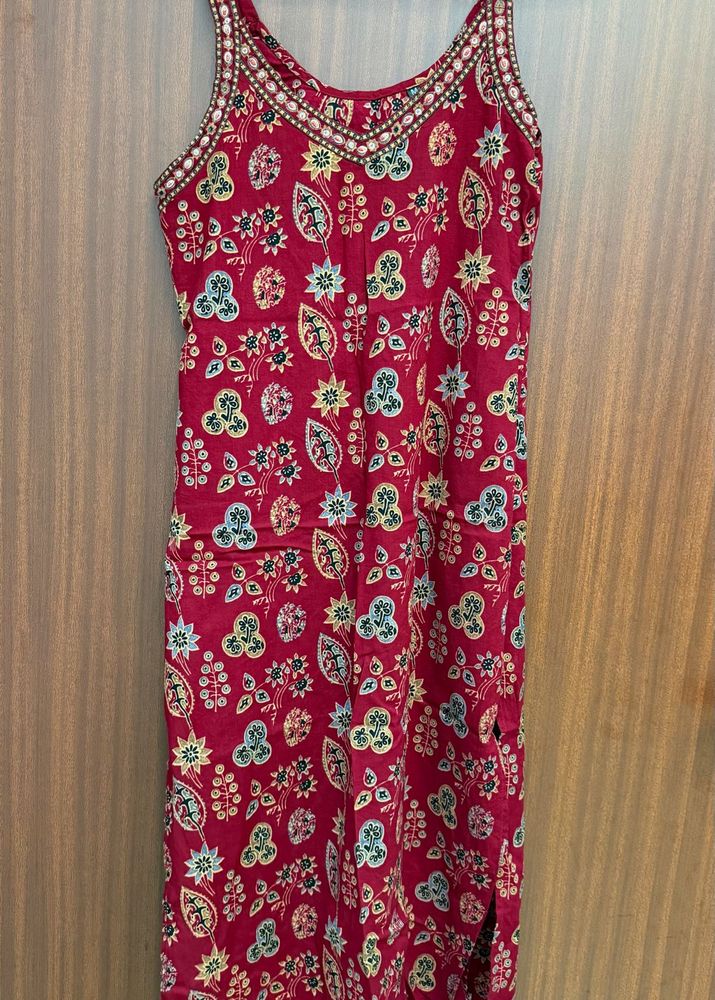 Bohemian Floral Print kurta set