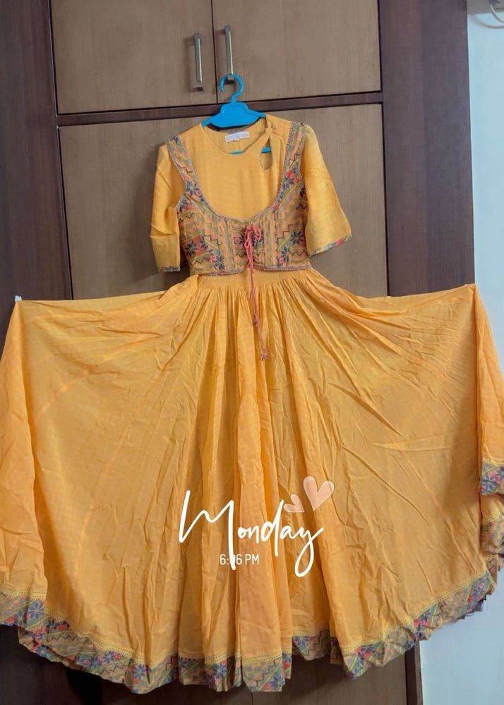 Vibrant Yellow Anarkali Set