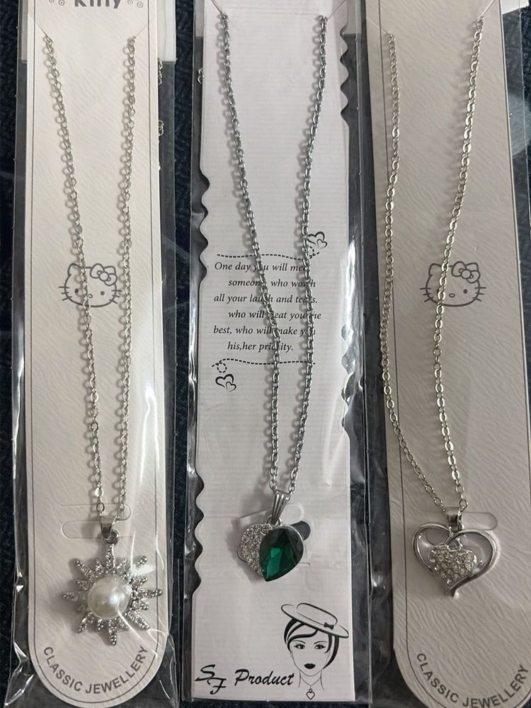 combo of 3 Chic Necklaces with Pendants