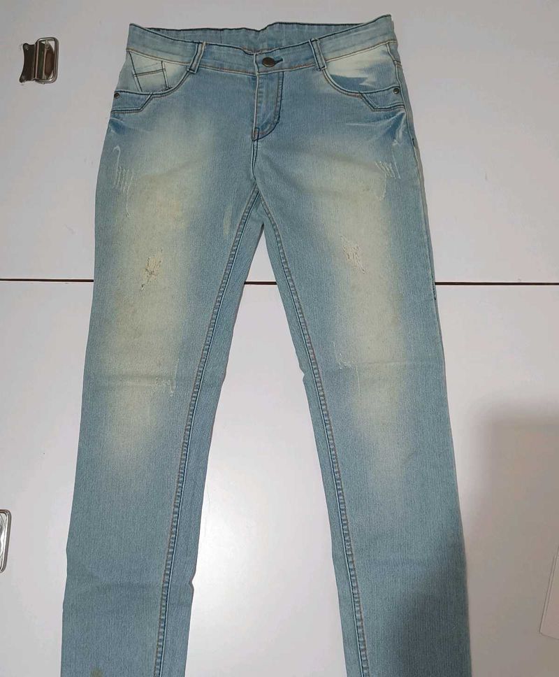 Light Wash Distressed Jeans