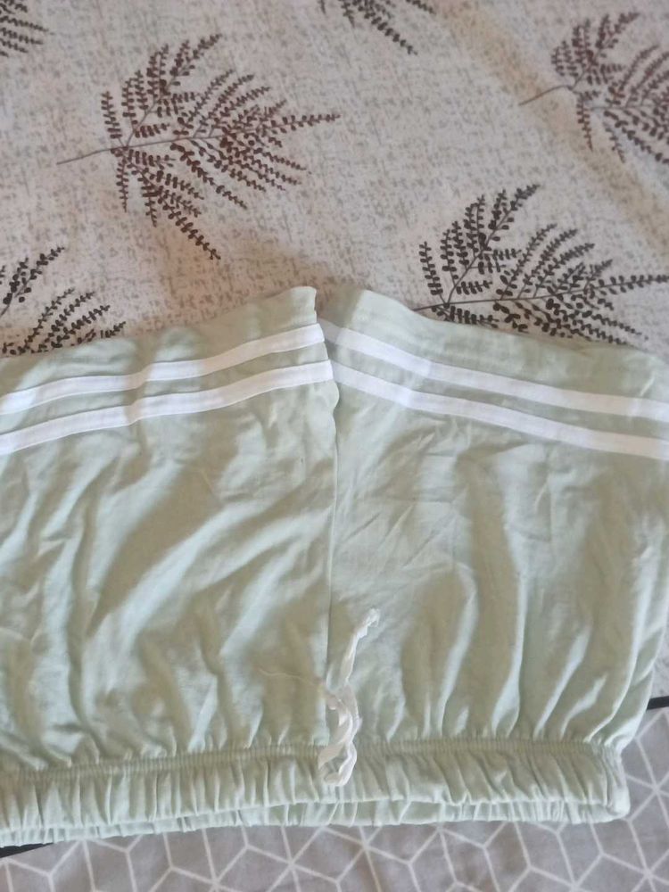 Cute Green Striped Shorts