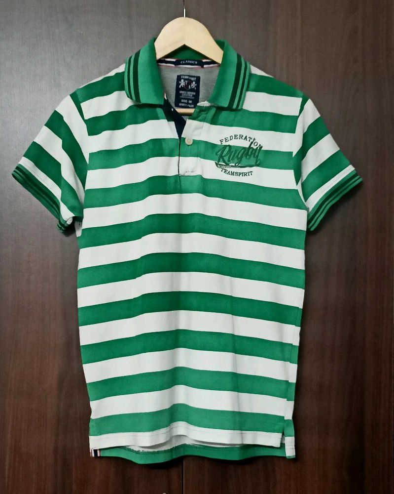 Classic Rugby Striped Polo Shirt