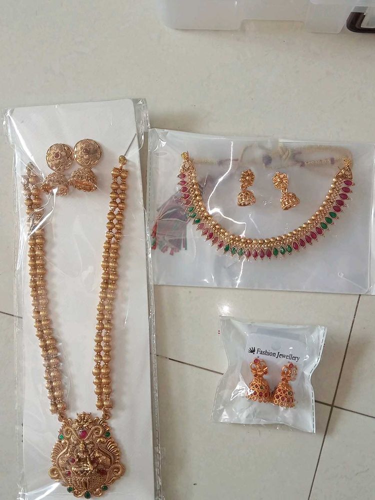 set combo pack of 3 Indian Traditional Jewellery S