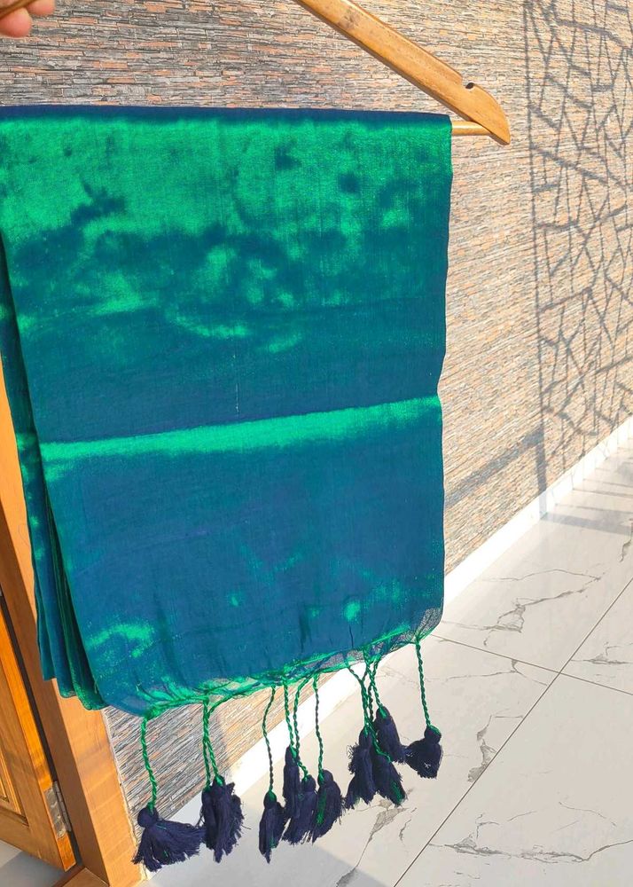 Bohemian Tie-Dye Saree with Tassels