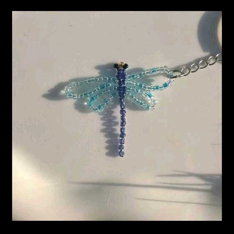 Beaded Dragonfly Hair Clip