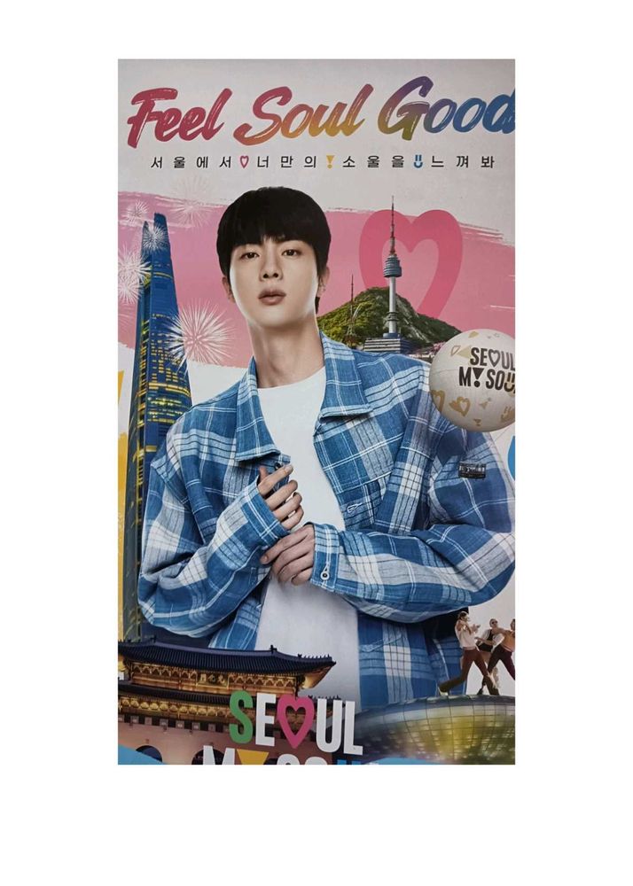 Official BTS JIN Feel Seoul Good Poster