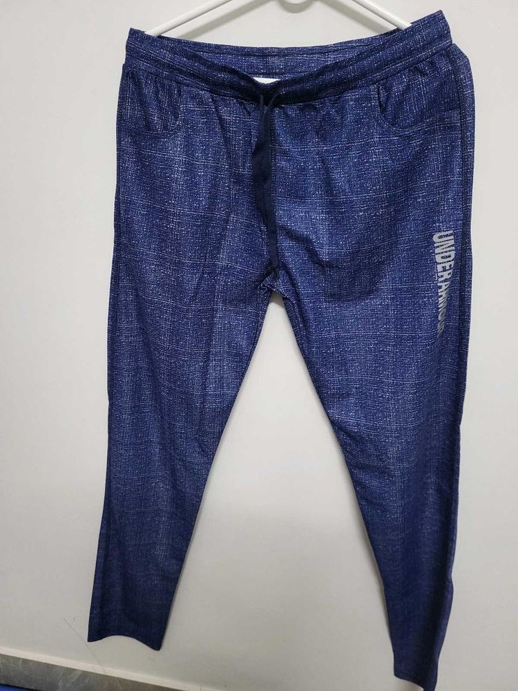 Men's Blue Textured Joggers