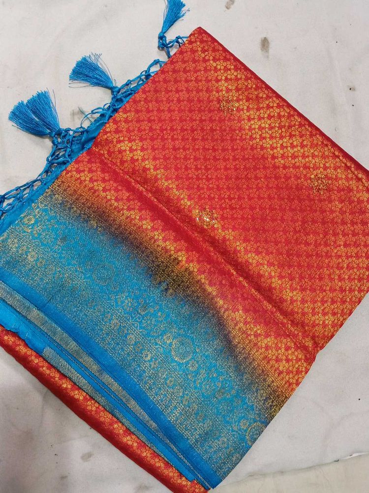 Soft Silk Sareed With Stone Work